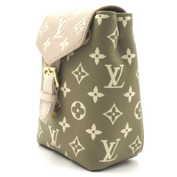 Louis Vuitton Tiny Rucksack Backpack Bag Embossed Leather Monogram Khaki Beige - Picture 3 of 8